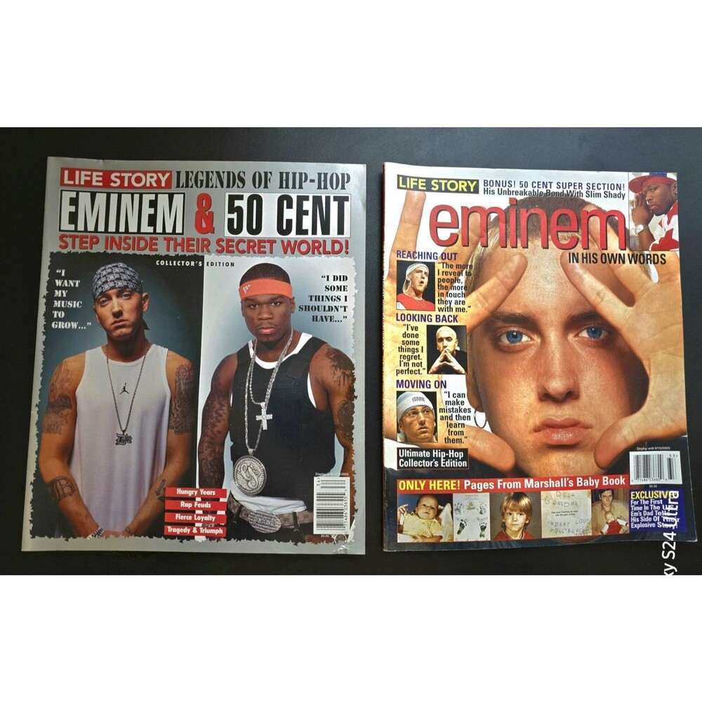 RARE Eminem COLLECTOR'S Edition Life Story Magazine & 50 Cent Sept & Nov 2003